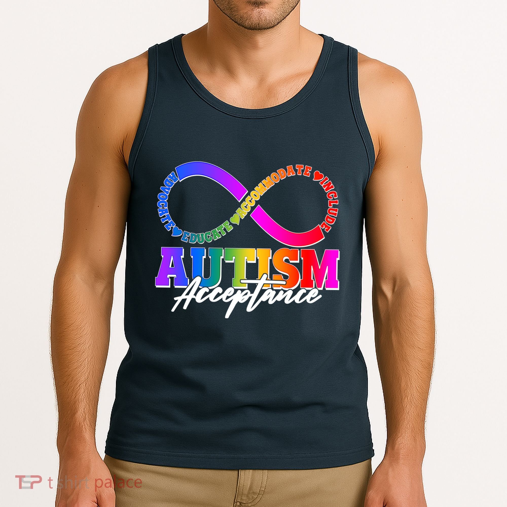 Autism Acceptance Infinity Symbol Tank Top