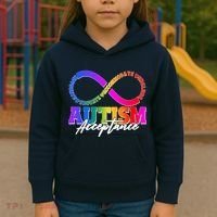 Autism Acceptance Infinity Symbol Kids Hoodie thumb 3