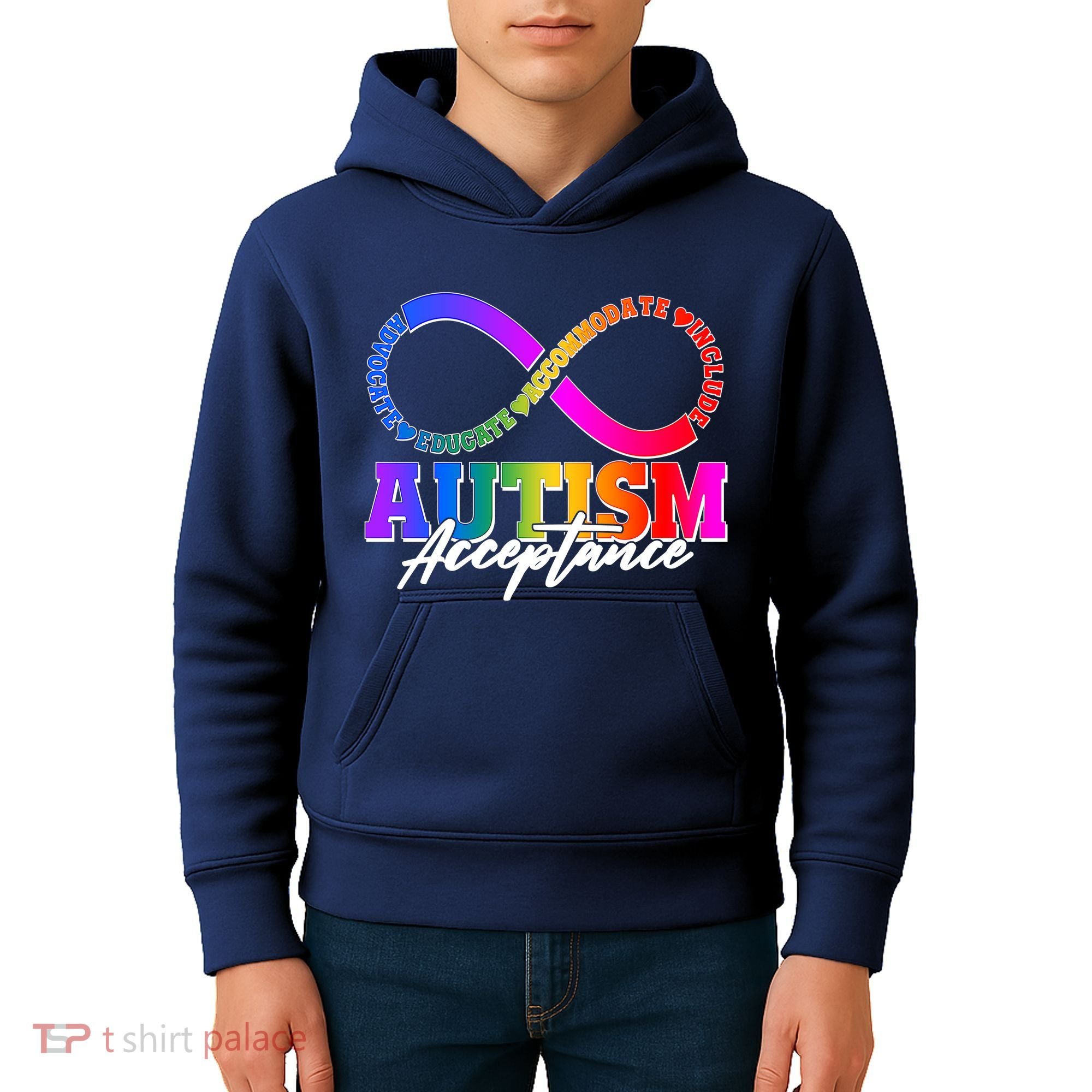 Autism Acceptance Infinity Symbol Kids Hoodie