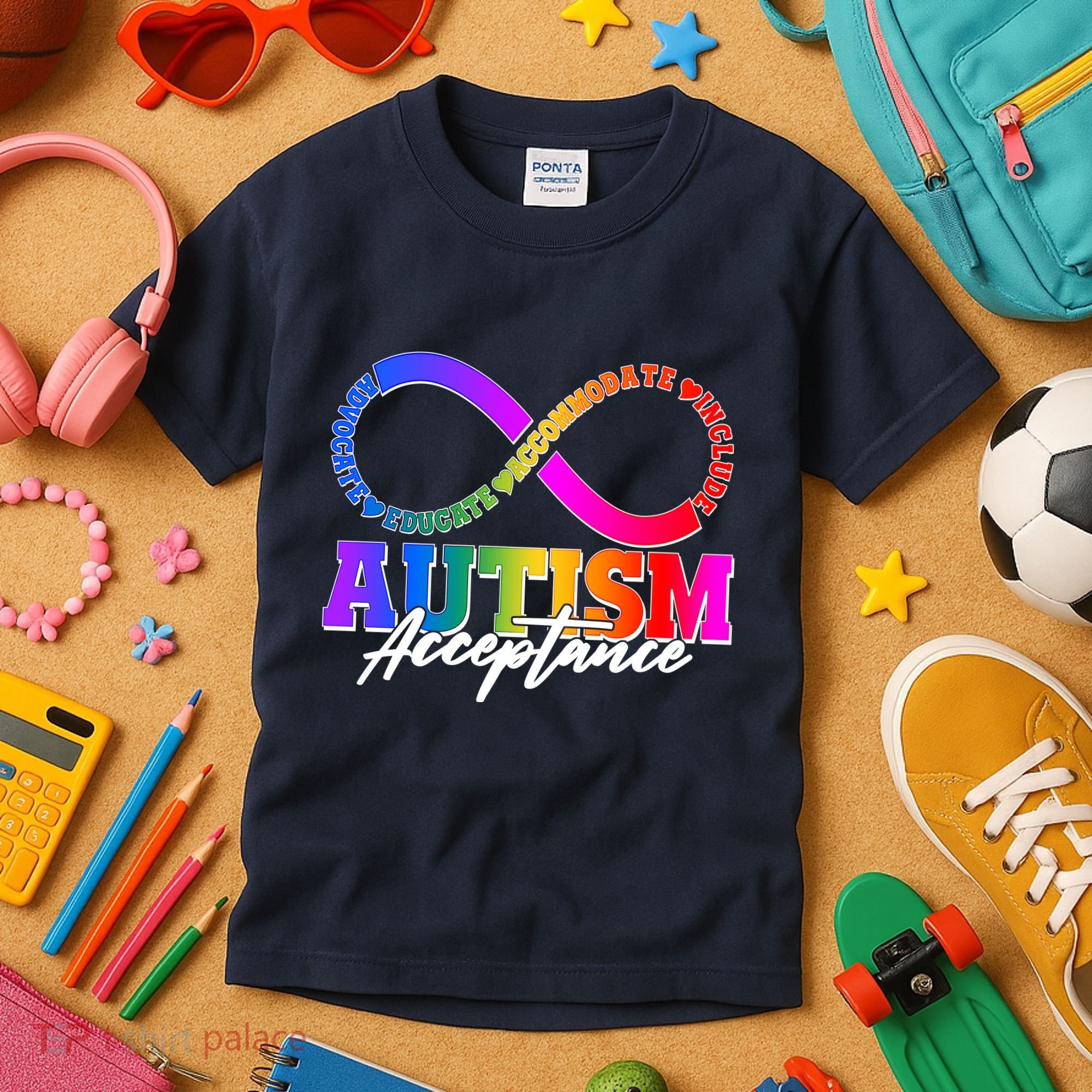 Autism Acceptance Infinity Symbol Kids T-Shirt