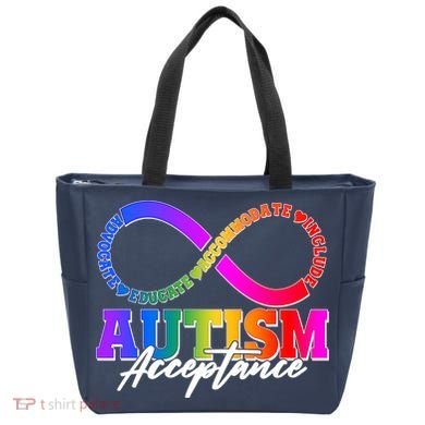 Autism Acceptance Infinity Symbol Tote Bag