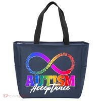 Autism Acceptance Infinity Symbol Tote Bag thumb 0