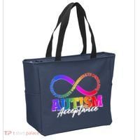 Autism Acceptance Infinity Symbol Tote Bag thumb 2