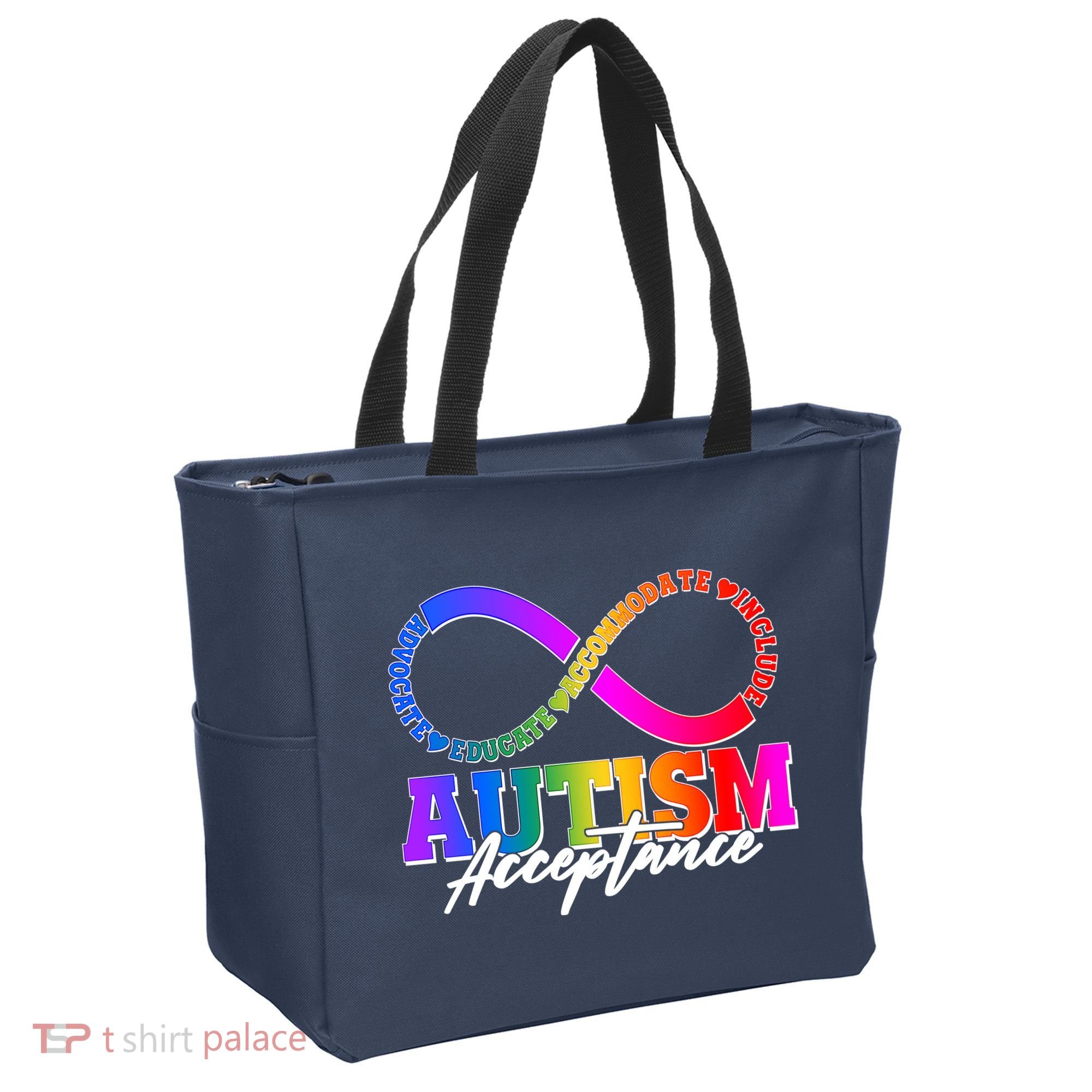 Autism Acceptance Infinity Symbol Tote Bag