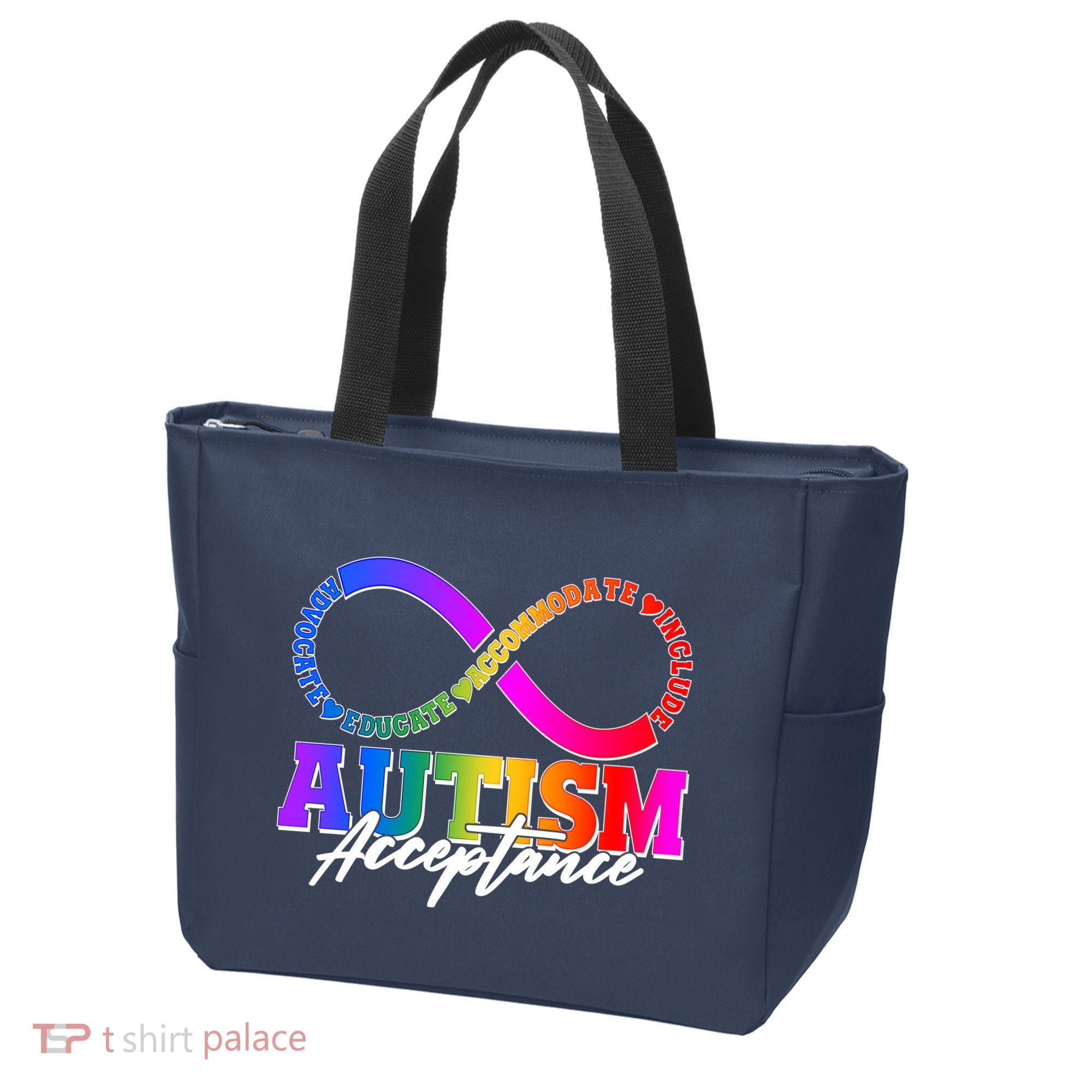 Autism Acceptance Infinity Symbol Tote Bag
