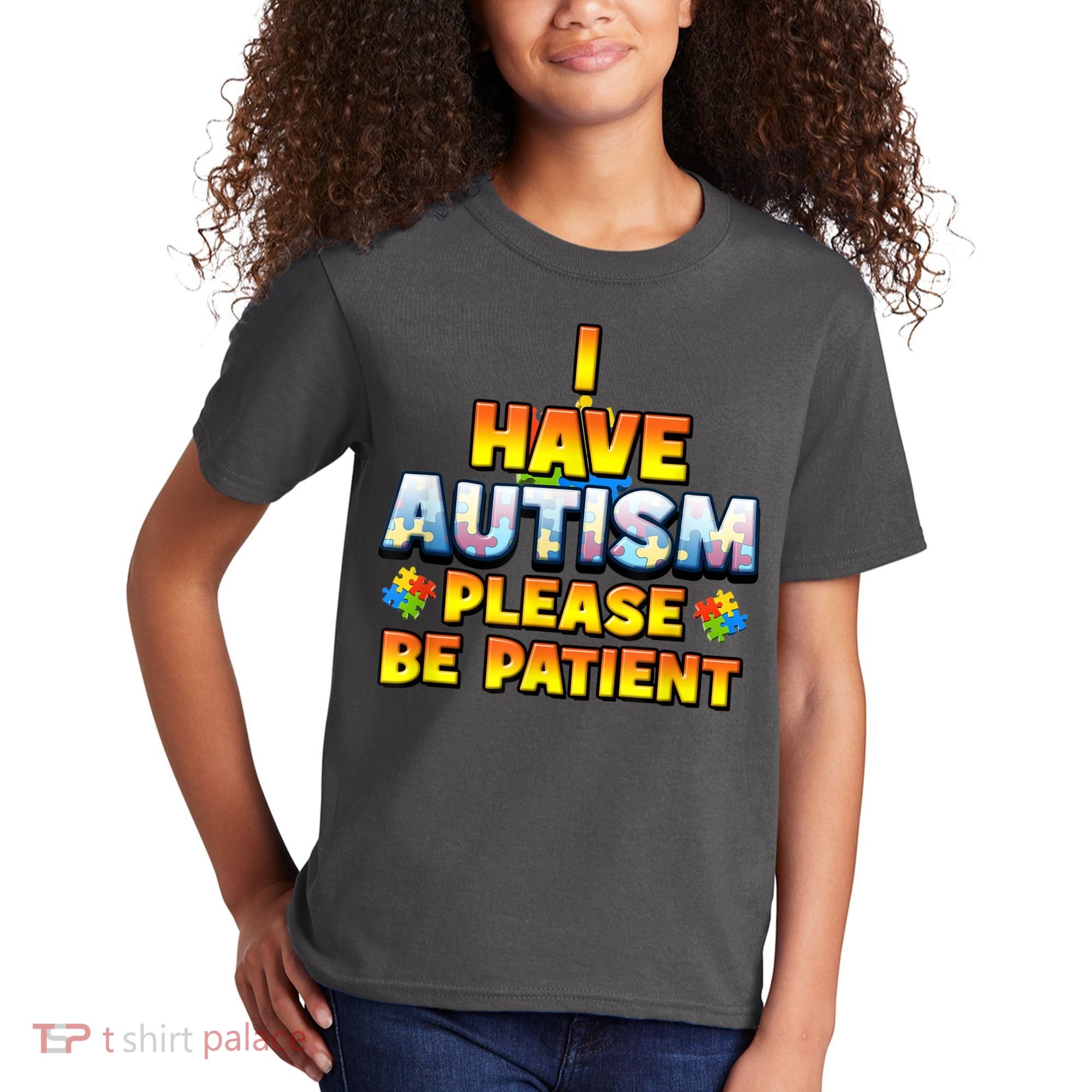 Autism Awareness I Have Autism Please Be Patient Kids T-Shirt