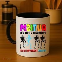 Autism Awareness It's Not A Disability It's An Ability Awareness Coffee Mug thumb 4