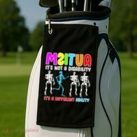 Autism Awareness It's Not A Disability It's An Ability Awareness Golf Towel thumb 2