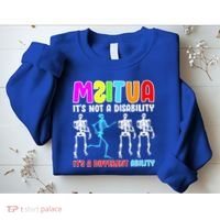 Autism Awareness It's Not A Disability It's An Ability Awareness Sweatshirt thumb 2