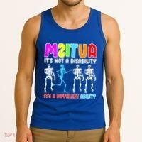 Autism Awareness It's Not A Disability It's An Ability Awareness Tank Top thumb 3