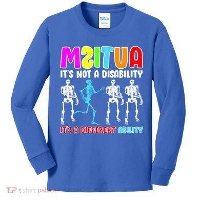 Autism Awareness It's Not A Disability It's An Ability Awareness Kids Long Sleeve Shirt