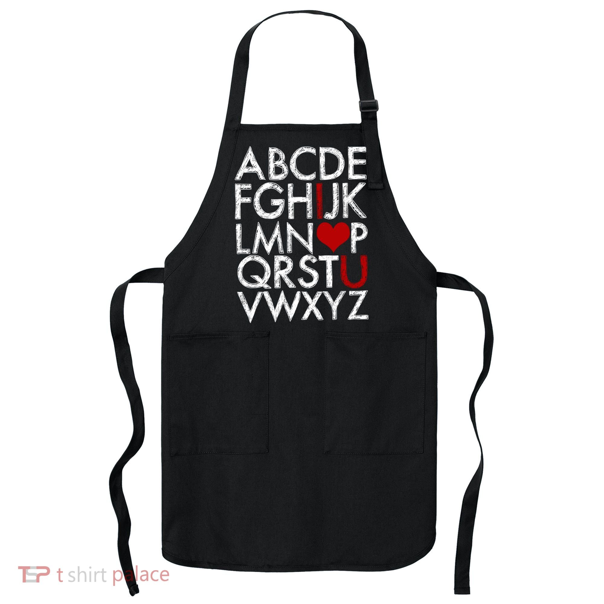Alphabet ABC I Love You Valentines Day Apron