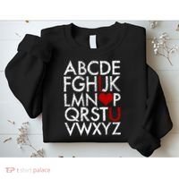 Alphabet ABC I Love You Valentines Day Sweatshirt thumb 2