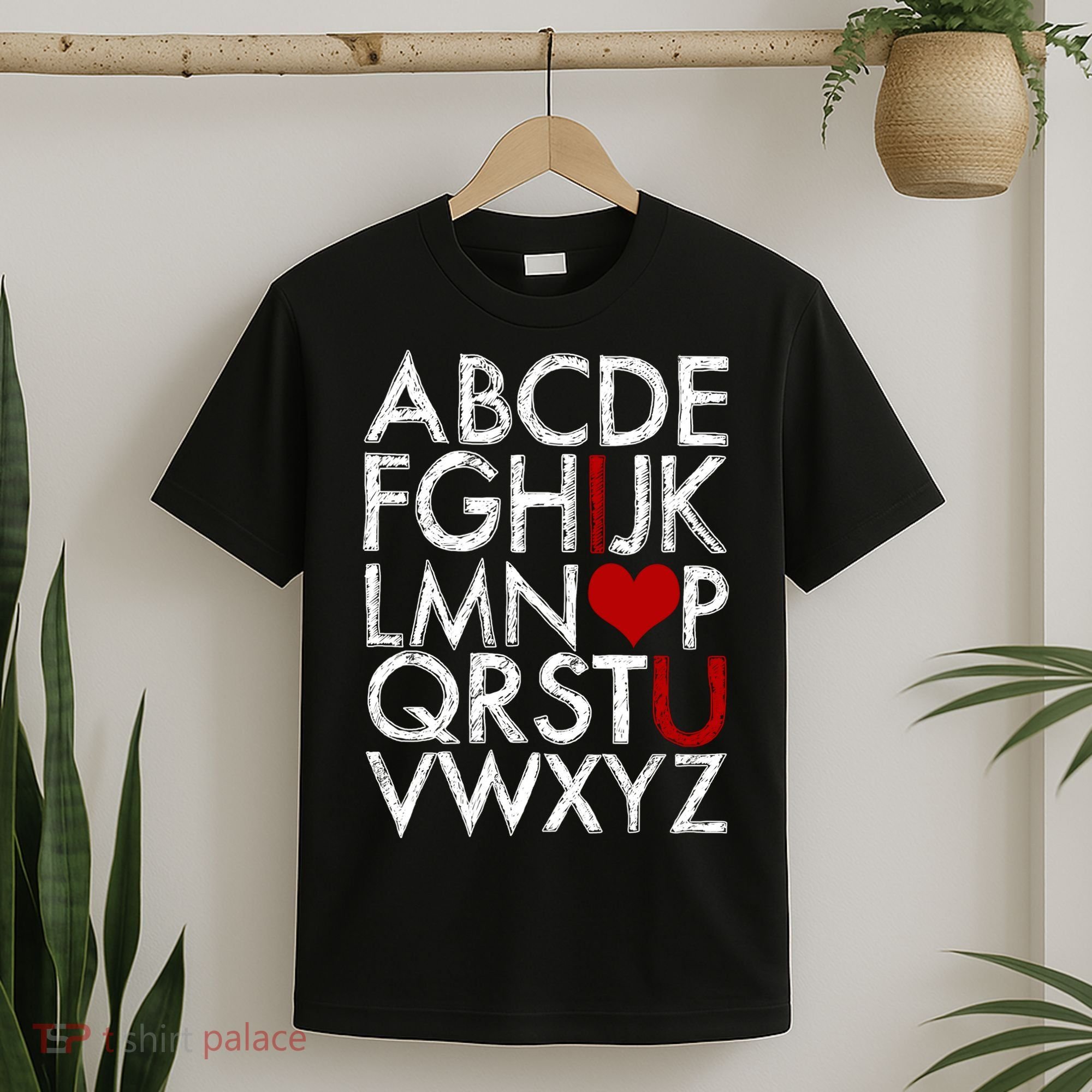 Alphabet ABC I Love You Valentines Day T-Shirt