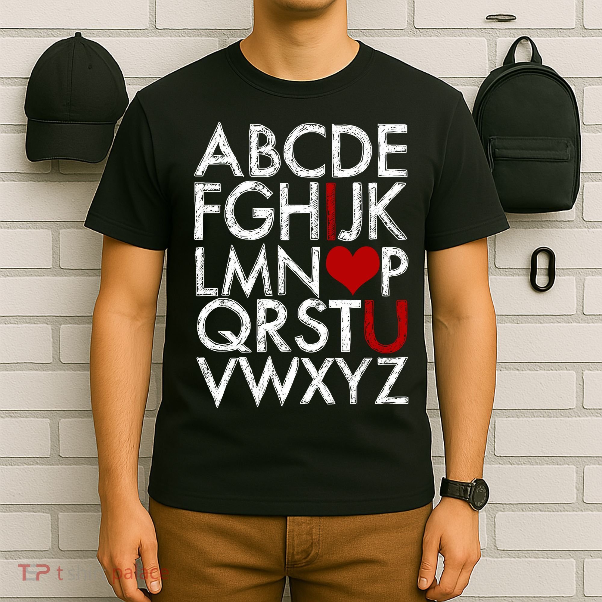 Alphabet ABC I Love You Valentines Day T-Shirt
