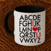 Alphabet ABC I Love You Valentines Day Coffee Mug thumb 2