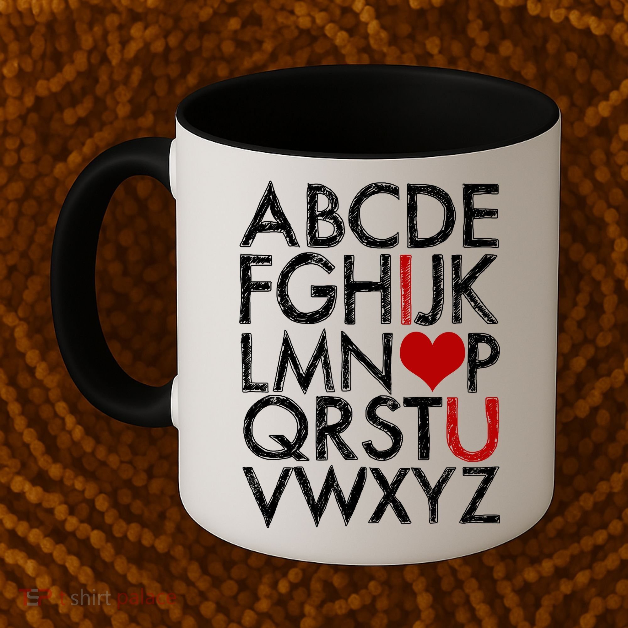Alphabet ABC I Love You Valentines Day Coffee Mug
