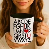 Alphabet ABC I Love You Valentines Day Coffee Mug thumb 3