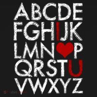 Alphabet ABC I Love You Valentines Day Women's Hoodie thumb 2