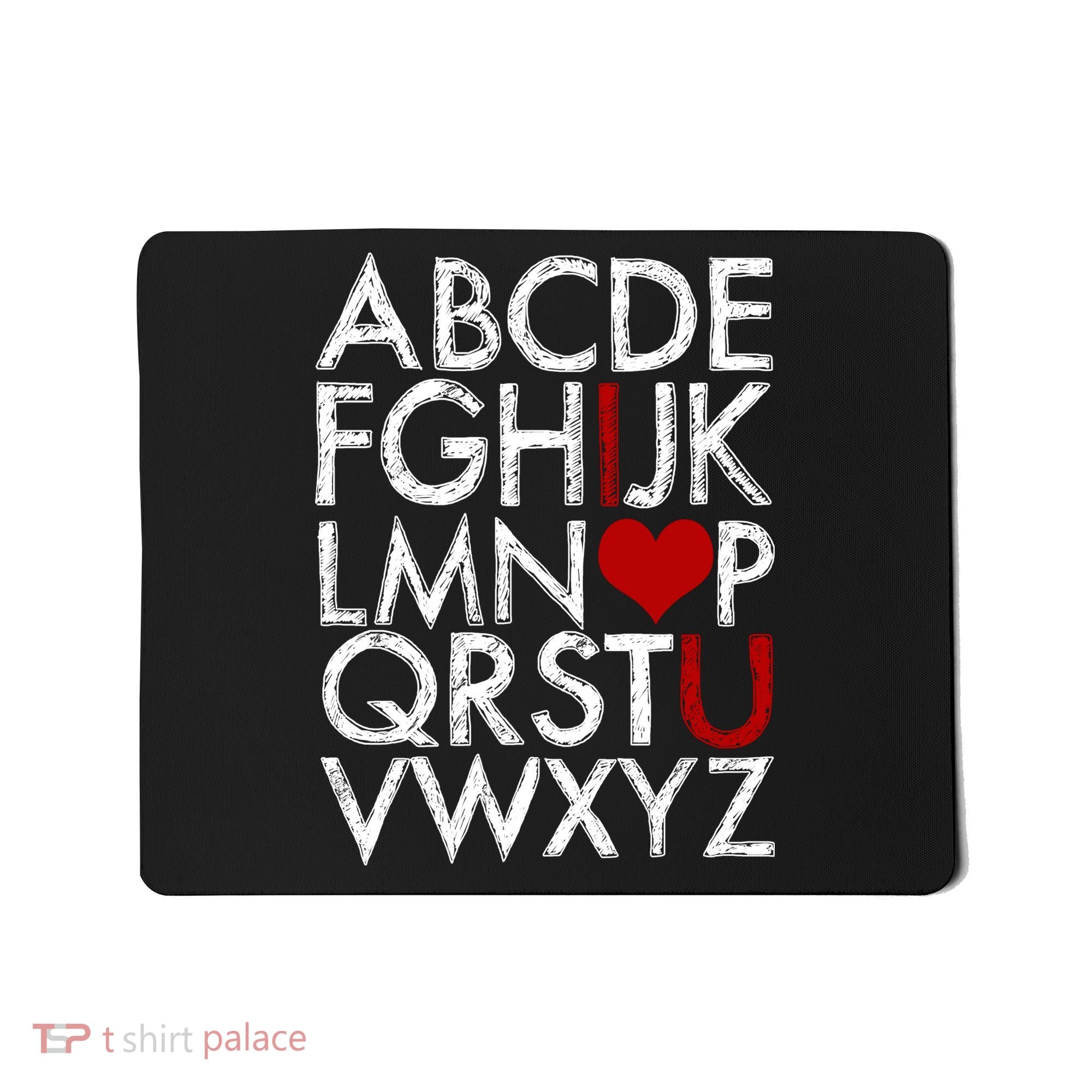 Alphabet ABC I Love You Valentines Day Mousepad