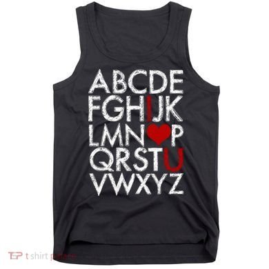 Alphabet ABC I Love You Valentines Day Tank Top