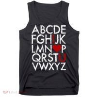Alphabet ABC I Love You Valentines Day Tank Top thumb 0