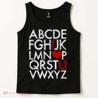 Alphabet ABC I Love You Valentines Day Tank Top thumb 2