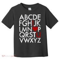 Alphabet ABC I Love You Valentines Day Toddler T-Shirt thumb 0