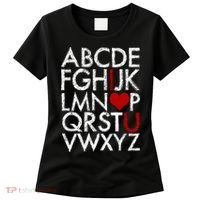 Alphabet ABC I Love You Valentines Day Women's T-Shirt thumb 0