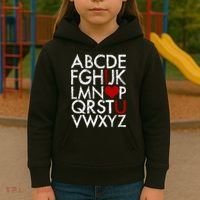 Alphabet ABC I Love You Valentines Day Kids Hoodie thumb 3