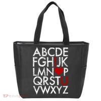 Alphabet ABC I Love You Valentines Day Tote Bag thumb 0