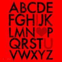 Alphabet ABC I Love You Valentines Day Santa Hat thumb 1