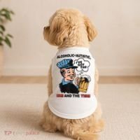 Alcoholic + Autistic IVe Got The Ism And The Tism Funny Doggie Tank thumb 2