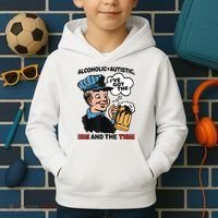 Alcoholic + Autistic IVe Got The Ism And The Tism Funny Kids Hoodie thumb 2