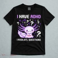 Adhd Awareness I Axolotol Questions T-Shirt thumb 5