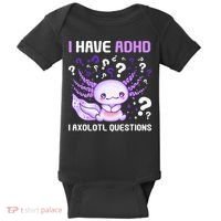 Adhd Awareness I Axolotol Questions Baby Bodysuit thumb 0