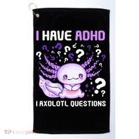 Adhd Awareness I Axolotol Questions Golf Towel thumb 0