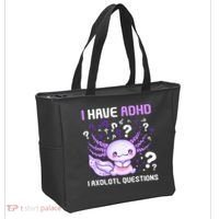 Adhd Awareness I Axolotol Questions Tote Bag thumb 2