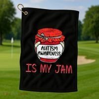 Autism Awareness Is My Jam Golf Towel thumb 1