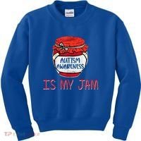 Autism Awareness Is My Jam Kids Sweatshirt thumb 0