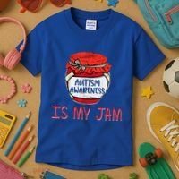Autism Awareness Is My Jam Kids T-Shirt thumb 3