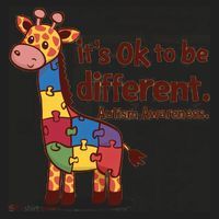 Autism Awareness ItS Ok To Be Different With Giraffe Cute Gift Women's Sweatshirt thumb 2
