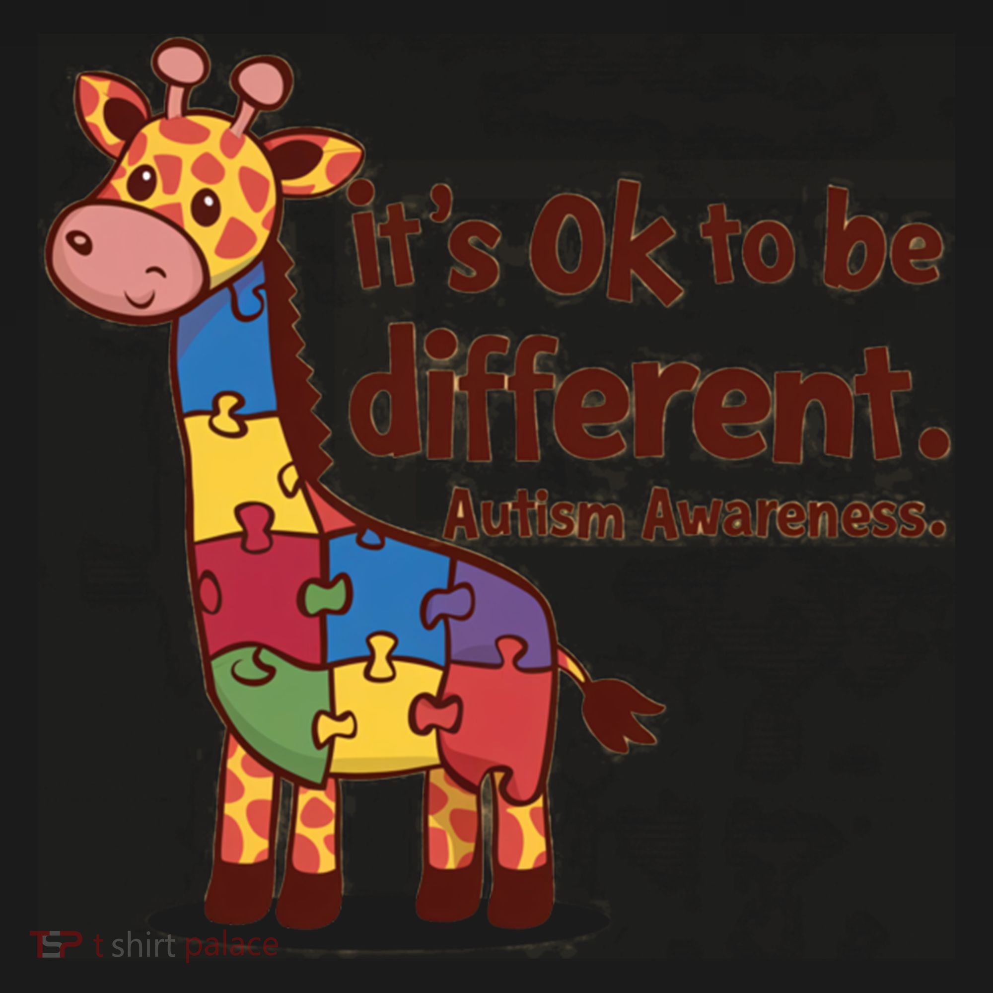 Autism Awareness ItS Ok To Be Different With Giraffe Cute Gift Backpack