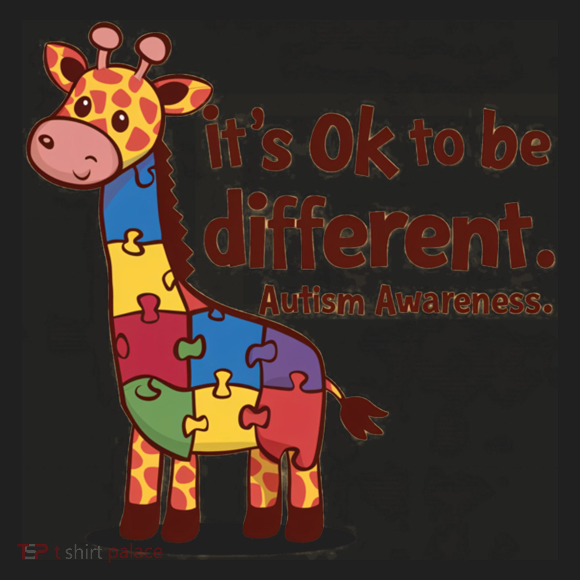 Autism Awareness ItS Ok To Be Different With Giraffe Cute Gift Beanie