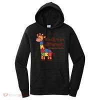 Autism Awareness ItS Ok To Be Different With Giraffe Cute Gift Women's Hoodie thumb 0