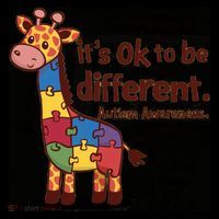 Autism Awareness ItS Ok To Be Different With Giraffe Cute Gift Women's Hoodie thumb 2