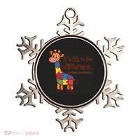 Autism Awareness ItS Ok To Be Different With Giraffe Cute Gift Ornament thumb 0