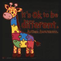 Autism Awareness ItS Ok To Be Different With Giraffe Cute Gift Ornament thumb 1