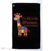 Autism Awareness ItS Ok To Be Different With Giraffe Cute Gift Golf Towel thumb 0