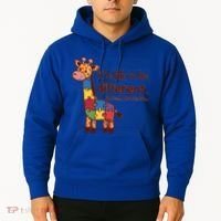 Autism Awareness ItS Ok To Be Different With Giraffe Cute Gift Hoodie thumb 2